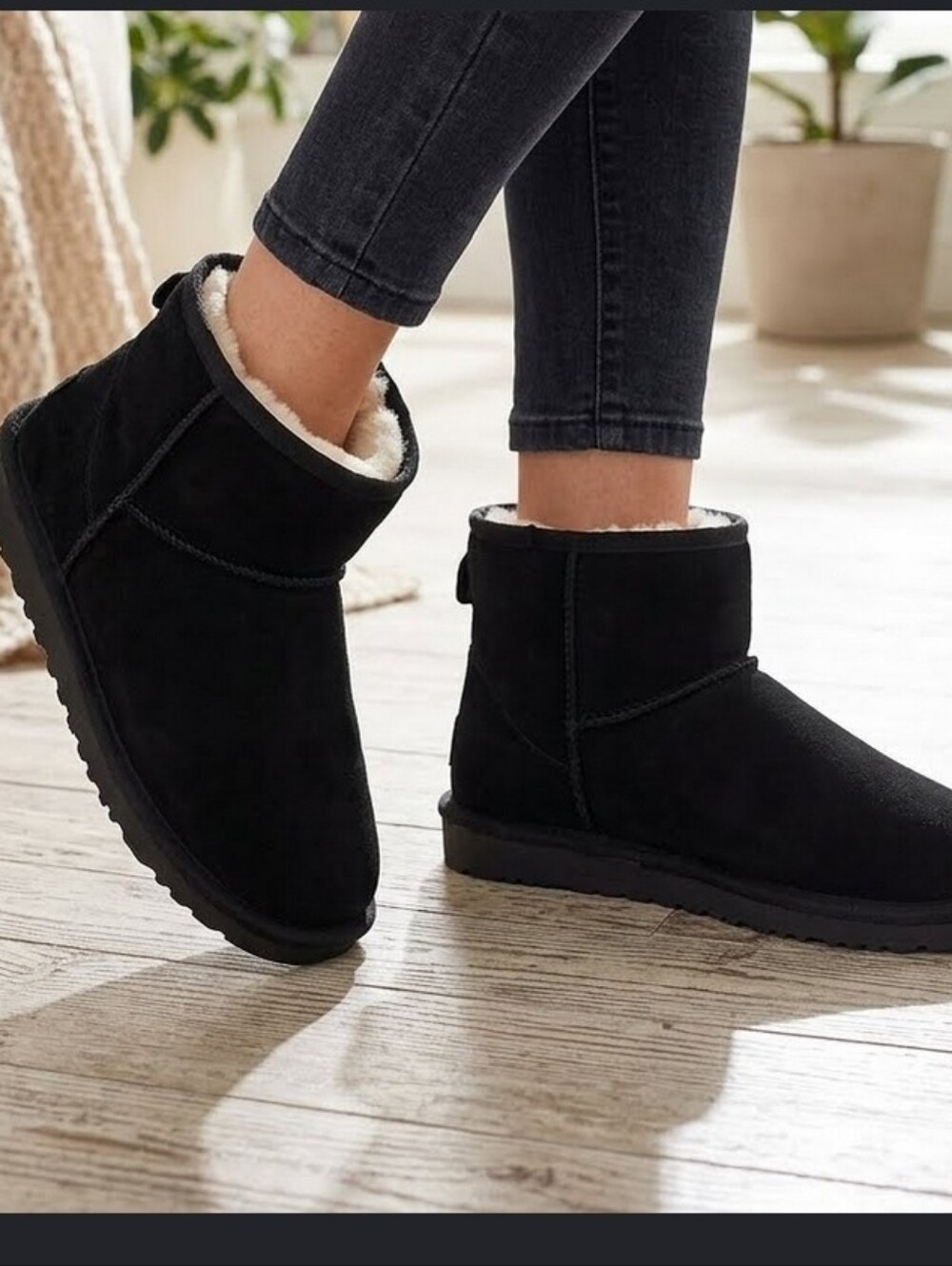 Womens Short Suede Fleece-Lined Winter Boots/ (Not-uggs) / Brand Is Wishcotton